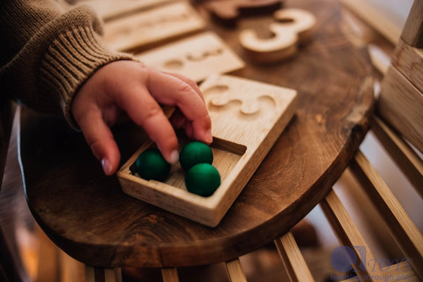 Number Tracing and Counting Trays with Storage