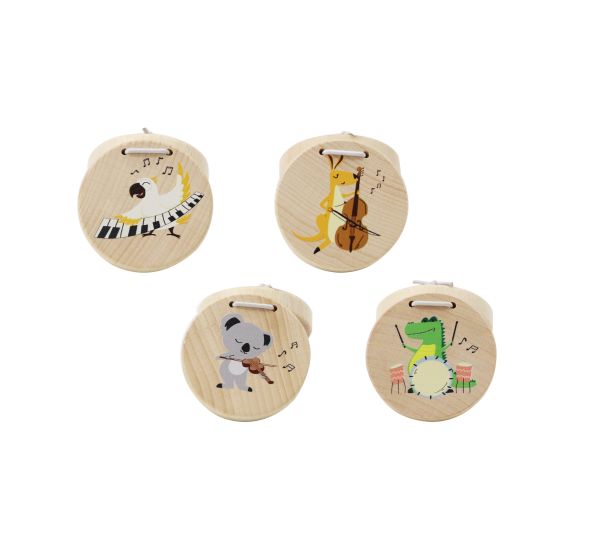 Music - Wooden Castanets set of 4