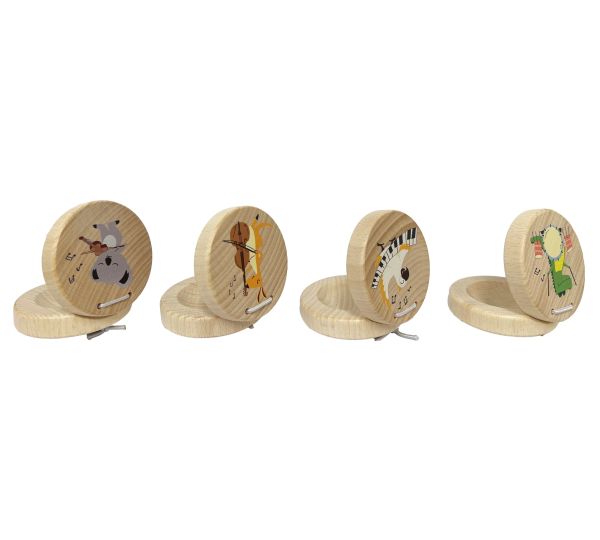 Music - Wooden Castanets set of 4