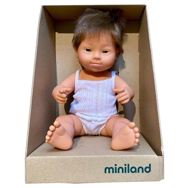 Doll -  Caucasian Boy Downs Syndrome Anatomically Correct
