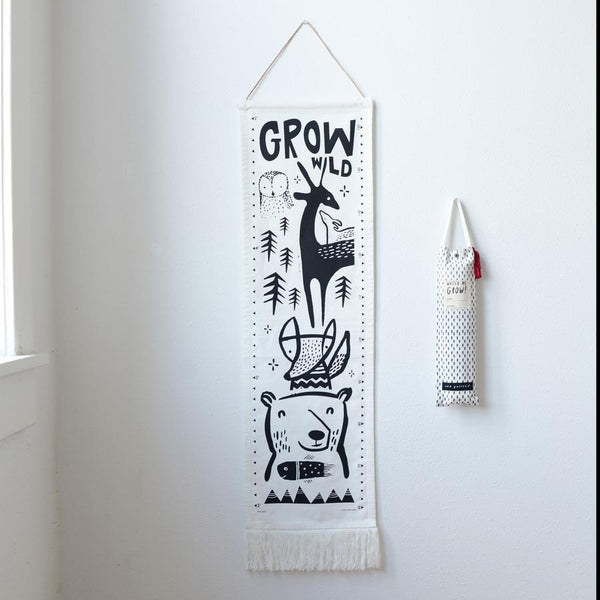 Wee Gallery - Organic Canvas Growth Chart - Woodland